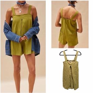Olive Green Free People Nichola Romper Jumpsuit